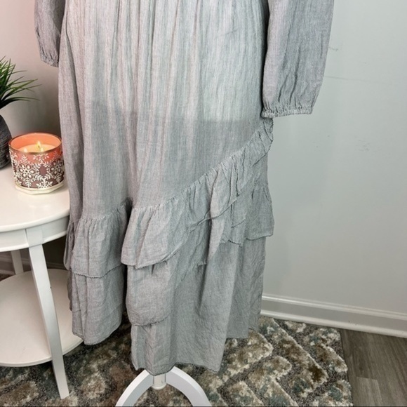 Ulla Johnson Womens Grey Poplin Midi Flare Dress size medium - Picture 6 of 13